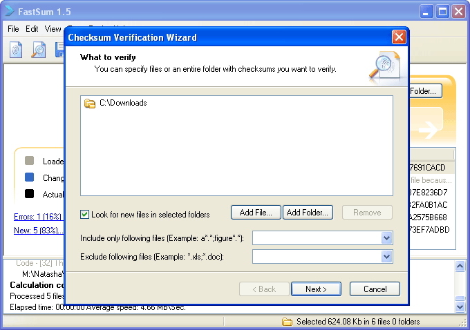 Screenshot of FastSum Standard Edition